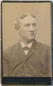 John Wigstén visitkort Typ 1, framsida, privat.