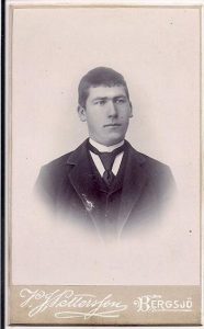 P.J. Pettersson visitkort Bergsjö (PF92425).