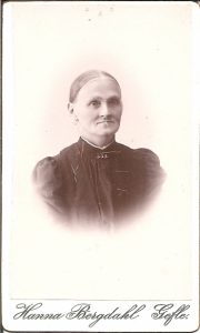 Hanna Bergdahl visitkort Gefle (PF183827).